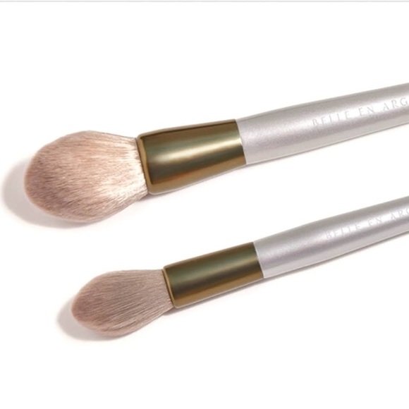 💗BELLE EN ARGENT Bronze & Buff Makeup Brush Duo - Picture 3 of 5